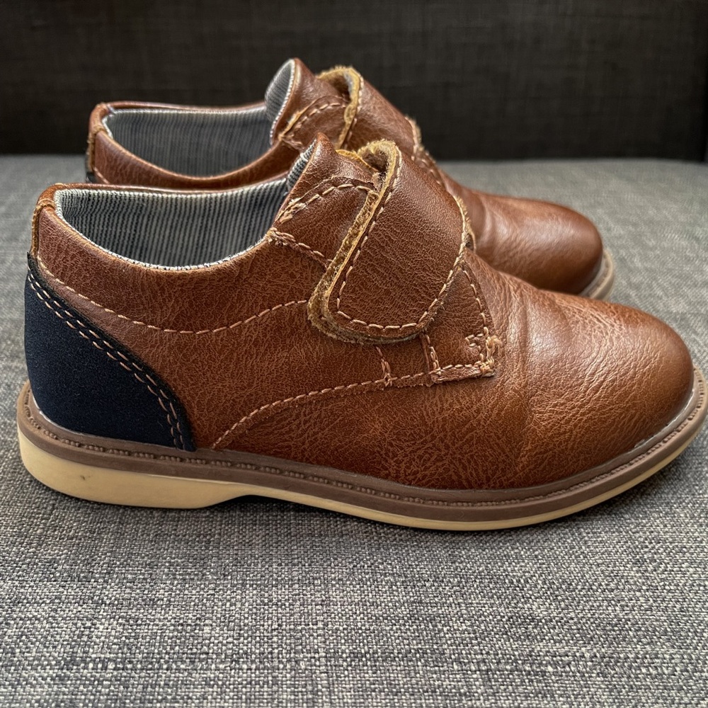 Max and Jack toddler brown dress shoes